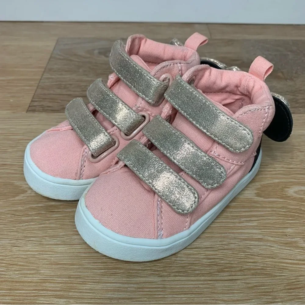 Baby GAP Disney Minnie Mouse Size 5 Pink High Top Sneakers